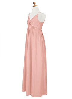 Azazie Raychel Junior Auburn A-Line Pleated Chiffon Dress image9
