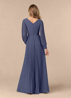 Azazie Zina Kleider für die Brautmutter A-Linie Plissee Chiffon Kleid Sturm image4