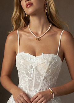 front Genuine Freshwater Pearl Lily Of The Valley Jewelry Set