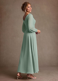 Azazie Paterson Mother of the Bride Dresses Agave A-Line Pleated Chiffon Dress image4