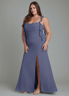 Azazie Jessamine Bridesmaid Dresses Stormy Mermaid Corset Chiffon Dress image13