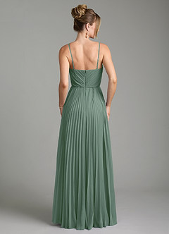 Azazie Teagan Bridesmaid Dresses Eucalyptus A-Line Sweetheart Neckline Chiffon Dress image2