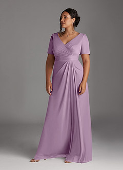 Azazie Bessie Mother of the Bride Dresses Wisteria A-Line Pleated Mesh Dress image9