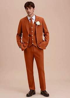 front Ethan Poltettu Appelsiini Hienostunut kudos 3-osainen puku