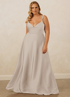 Christian Siriano Bridal for Azazie 1001 Bridesmaid Dresses Frost A-Line Sweetheart Neckline Stretch Satin Dress image11