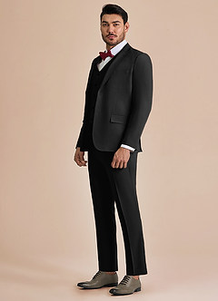 front William Negro Traje de 3 piezas