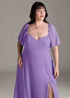 Azazie Chloe Bridesmaid Dresses Tahiti A-Line Sweetheart Neckline Chiffon Dress image12