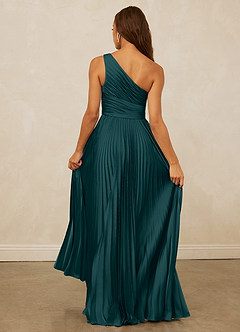 Christian Siriano Bridal for Azazie 1008 Bridesmaid Dresses Pine A-Line One Shoulder Stretch Satin Dress image7