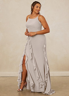 Christian Siriano Bridal for Azazie 1006 Bridesmaid Dresses Frost Mermaid Ruched Chiffon Dress image11