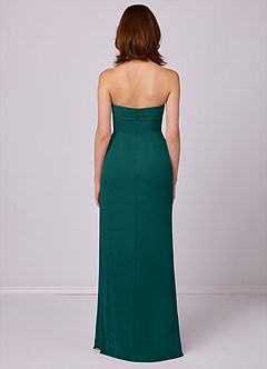 Barbie ♥ Azazie Bridesmaid Dresses Peacock Sheath Strapless Chiffon Convertible Dress image5
