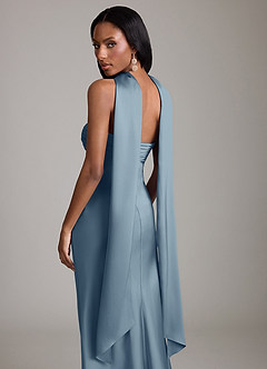 Azazie Saylor 신부 들러리 드레스 인어 스트랩리스 스트레치 새틴 바닥 길이 드레스 image7