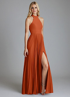 Azazie Keita Final Sale Black A-Line Pleated Chiffon Dress image4
