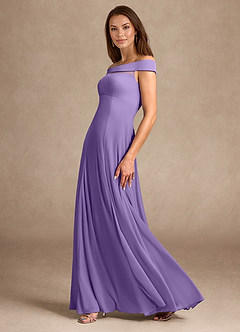 Azazie Ewa vestidos de madre de la novia Vestido de Tahití de Malla de Corte En A con Vestidos sin tirantes image2