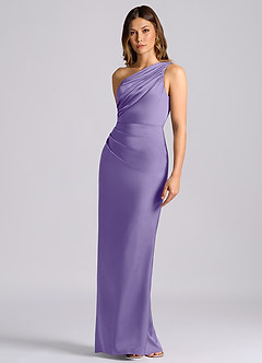 Azazie Akilah Bridesmaid Dresses Tahiti Mermaid One Shoulder Stretch Satin Dress image6