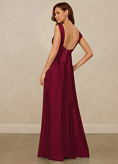 Christian Siriano Bridal for Azazie 1001 Brautjungfernkleider A-Linie Herzausschnitt Stretch-Satin Kleid Burgunderrot image2
