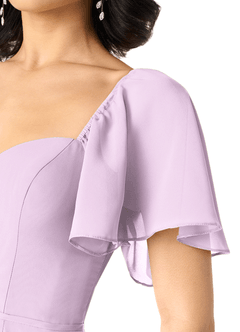 Azazie Chloe At-home Try On Dresses Terracotta A-Line Sweetheart Neckline Chiffon Dress image6