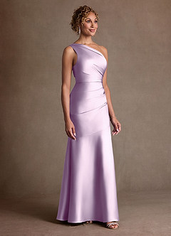 Azazie Haifa Mère de la mariée Robes Robe Sirène en Satin extensible Une épaule Frostiges Flieder image3