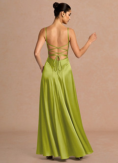 Muirgen Lemon Green Maxi Dress image2