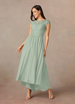 Azazie Amara Kleider für die Brautmutter A-Linie Spitze Kleid Staubiger Salbeigrün image2