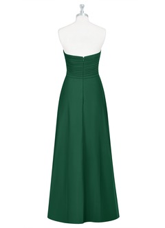 Azazie Arabella Allure Brautjungfernkleider Wandelbar A-Linie Herzausschnitt Chiffon Kleid Dunkelgrün image9