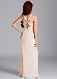Azazie Mero Junior Vestido de Pétalo De Rosa de Gasa de Corte Sirena con Plisado image2