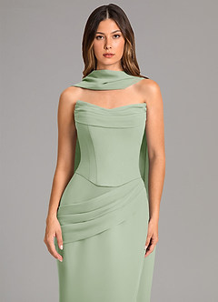 Azazie Sorrel Bridesmaid Dresses Dusty Sage Mermaid Corset Chiffon Dress image6