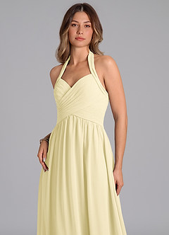 Azazie Darlyn Bridesmaid Dresses Lemon Sorbet A-Line Sweetheart Neckline Chiffon Dress image7