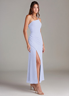 Azazie Eren Bridesmaid Dresses Lavender Mermaid One Shoulder Chiffon Dress image4