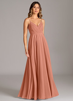 Azazie Amani Bridesmaid Dresses MAI TAI A-Line Pleated Chiffon Dress image5