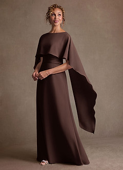 Azazie Marilla Suknie dla Matki Panny Młodej Linia A Pofałdowany Szyfon Długość podłogi Sukienka image5