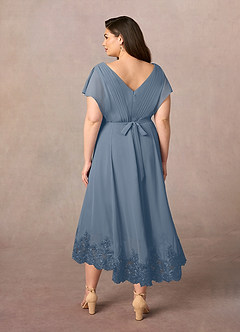 Azazie Palana Kleider für die Brautmutter A-Linie Spitze Chiffon Kleid Zwielichtviolett image9