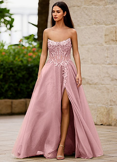Brilliance Pink Glitter Prom Dress image4