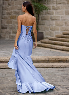 Siren Light Blue Mermaid Prom Dress image8