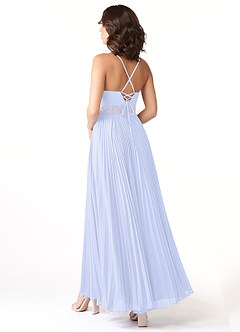 Azazie Devyn Bridesmaid Dresses Lavender A-Line Corset Chiffon Dress image4