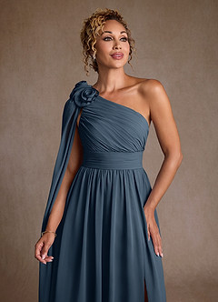 Azazie Lancaster Mother of the Bride Dresses Neptune A-Line One Shoulder Chiffon Dress image6