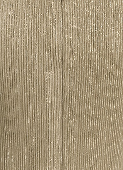 Upstudio Winslow laatste Uitverkoop A-Lijn Jurk van Metalen gaas V-hals geplooid Champagne image7