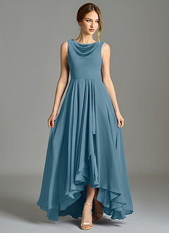 Azazie Wonderland Bridesmaid Dresses Bermuda A-Line Pleated Chiffon Dress image4
