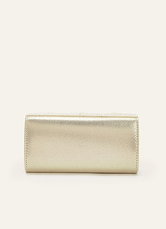 front Scalloped Pearl Embellished Clutch