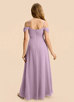 Azazie Lilly Junior Wisteria A-Line Pleated Chiffon Dress image2