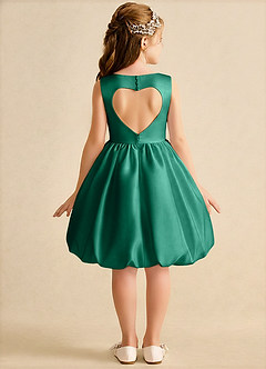 Azazie Nirvana Flower Girl Klänningar Klä Balklänning i Matt satäng Rynkad image1