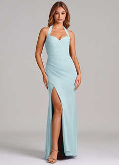 Azazie Emeria Suknie dla druhen Syrena Dekolt w kształcie serca Szyfon Do ziemi Sukienka image3