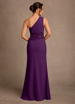 Azazie Kathie Mother of the Bride Dresses Grape Mermaid Lace Chiffon Dress image2