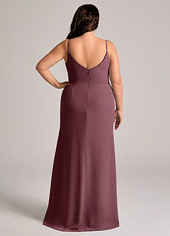 Azazie Deandra Bridesmaid Dresses Sangria Mermaid Pleated Chiffon Dress image8