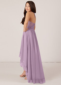 Azazie Sarafina Junior Wisteria A-Line Lace Chiffon Dress image5
