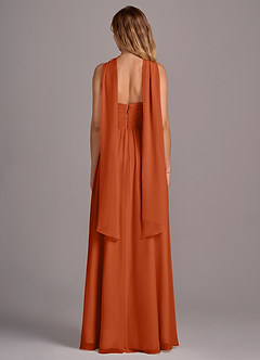 Azazie Joni Bridesmaid Dresses Burnt Orange A-Line Strapless Chiffon Convertible Dress image7