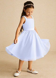 Azazie Ari Flower Girl Dresses Lavender A-Line Sleeveless Chiffon Dress image1