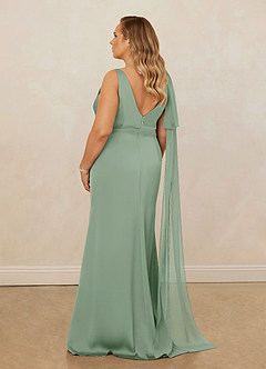 Christian Siriano Bridal for Azazie 1011 Brautjungfernkleider Meerjungfrau-Linie Schleifen Stretch-Satin Kleid Matcha image12