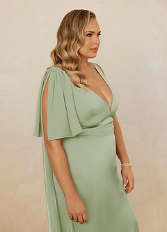 Christian Siriano Bridal for Azazie 1011 Bridesmaid Dresses Plunging Stretch Satin Mermaid Dress image17