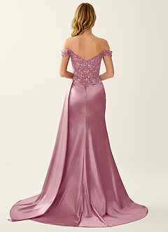 Nerine Dusty Pink Lace Corset Lace Up Back Mermaid Prom Dress image7