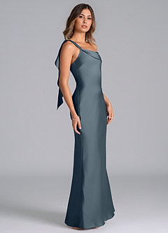 Azazie Driea Brudtärnklänningar Klä av Sjöjungfru i Stretch Satin Ena axeln Skymning image4